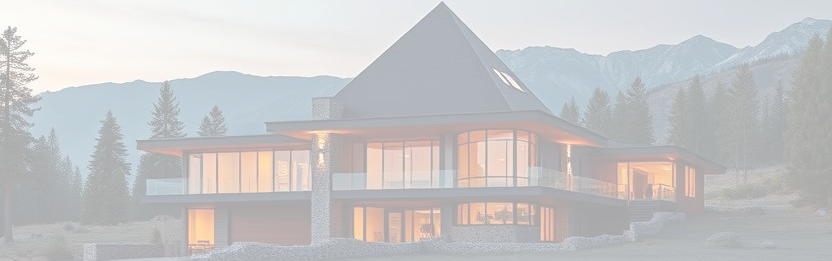 GenBuilt villa at dusk against the Sierra range